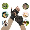 thumbnail image 4 of Unique Bargains 1 Pair Sunblock Fingerless Gloves Floral Thin Sun Block Driving Gloves for Women Black, 4 of 5