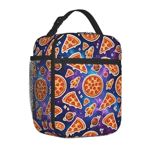 Pizza Lunch Bag Reusable Insulated Cooler Lunch Box Portable Leakproof Thermal Container Tote Bags For Office Work Picnic Travel