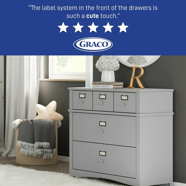 graco dresser pebble grey Noah 6 Drawer Dresser