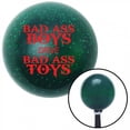 thumbnail image 1 of American Shifter  Red Bad Ass Boys Drive Bad Ass Toys Green Metal Flake Shift Knob with M16 x 1.5 Insert, 1 of 1