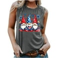 thumbnail image 2 of VKOYWKM Womens American Flag Tank Tops 4th of July Independence Day Graphic Workout Tank Top Patriotic Crew Neck Sleeveless Tops, 2 of 5