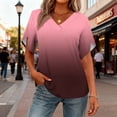 thumbnail image 6 of SDNall V-Neck Short Sleeve T-Shirt for Women, Solid Color Casual Top with Ruffle Trim, Versatile for Daily Wear, Home and Going Out, 6 of 7
