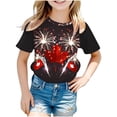 thumbnail image 1 of Shorts pour Filles, Crop Tops Mignons, T-Shirts pour Enfants Manches Courtes T-Shirt Graphique Col Rond Crop Top pour 3-14 Ans Filles et Garçons T-Shirt Tee, 1 of 3