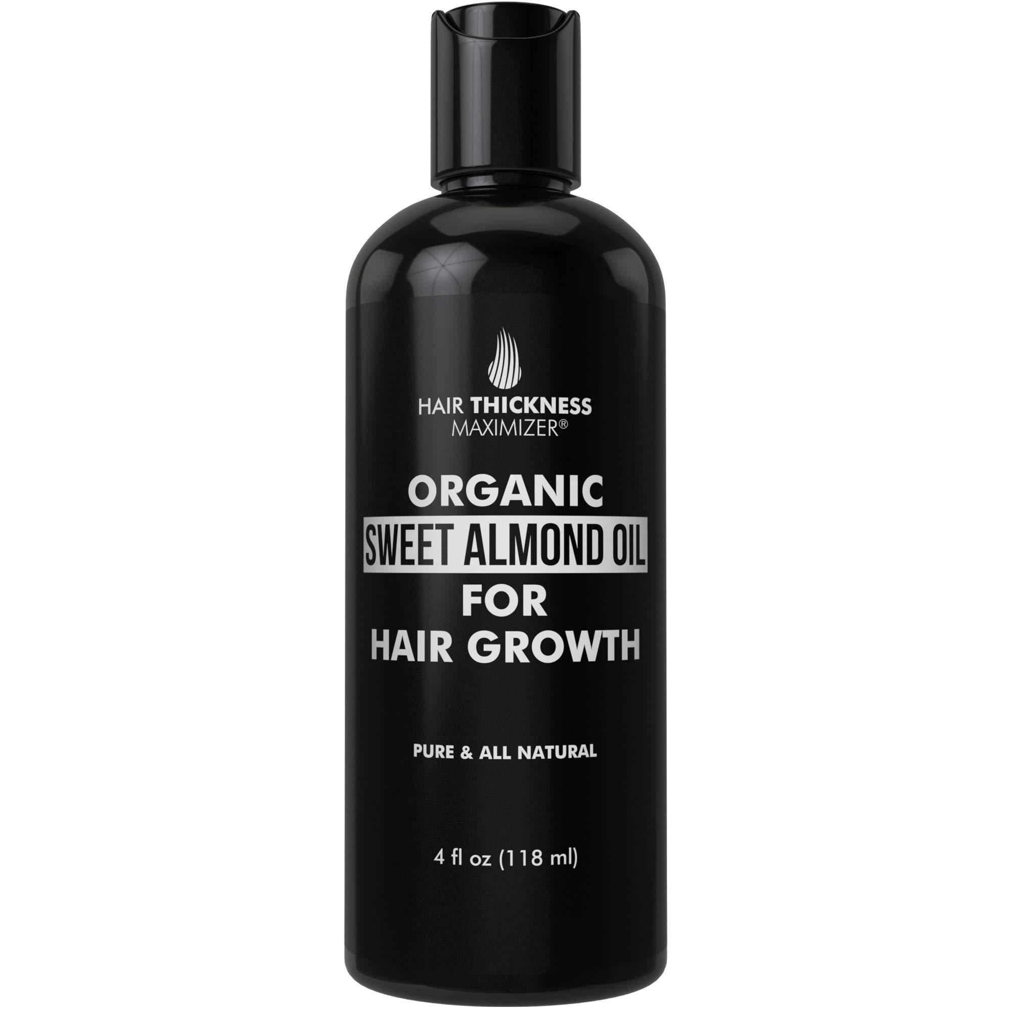Organic Sweet Almond Oil For Hair Growth by Hair Thickness Maximizer