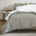 thumbnail image 1 of Bare Home Organic Cotton Duvet Cover Set - 400 Thread Count - Sateen Weave - King/Cal King, Light Gray, 3-Pieces, 1 of 4