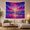 Purple Ocean Sky, variant on Ocean Sunset Over Wet Sandy Beach, Peaceful Dramatic Coastal Scene for Beach Lovers, Coastal Home Decor Housewarming Gift Tapestry Wall Hanging for Bedroom and Living Room