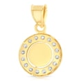 thumbnail image 2 of Ioka-14K Tri Color Gold Cubic Zirconia CZ Evil Eye Charm Pendant For Necklace or Chain, 2 of 5