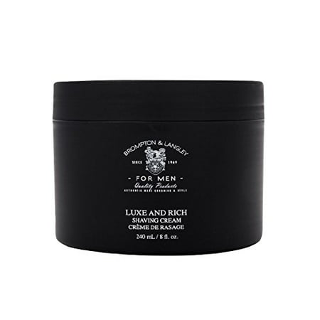 Brompton & Langley Men's Rich and Luxe Shaving Cream, Luxurious shaving cream formulated with rich and Nourishing ingredients for a smooth and close shave By Brompton