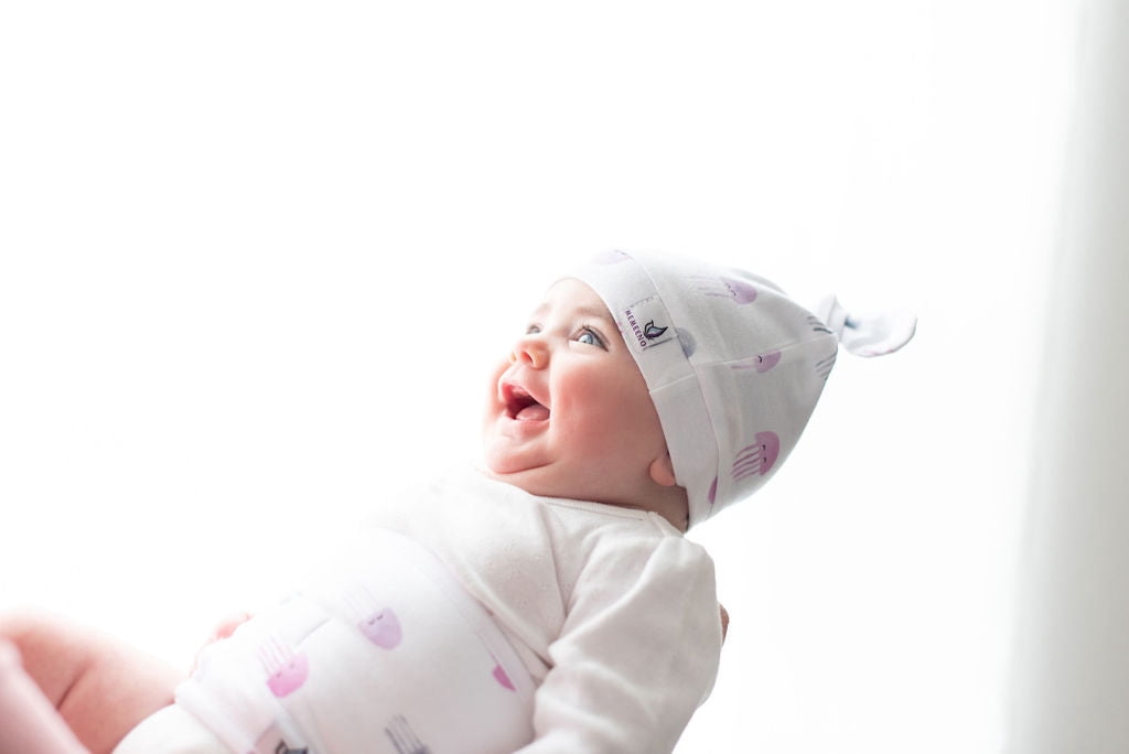 MEMEENO Belly Band for Colic & Gas Relief, Organic Cotton, Self-Warming for Fussy Newborn (Aurelia)