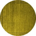thumbnail image 1 of Ahgly Company Machine Washable Indoor Round Oriental Yellow Industrial Area Rugs, 8' Round, 1 of 4