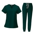thumbnail image 1 of Milaget Women Uniform Scrubs Set Breathable Clothes Nurse Top and Pants with Pockets L, 1 of 9