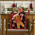 thumbnail image 7 of mubwai Black Gingerbread Candy Cane Christmas Table Runner, Seasonal Winter Kitchen Dining Table Decoration for Home Party Decor 13x72 Inch, 7 of 7