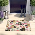 thumbnail image 2 of Yorkie Dog and Pioneer Flower Flannel Non Slip Door Rugs,Washable Door Mats Indoor,Decorative Door Mats,Dirt-Resistant and Absorbent Doormat for Entrance,Bedroom,Kitchen,Bathroom,31.5x17in(80x43cm), 2 of 4