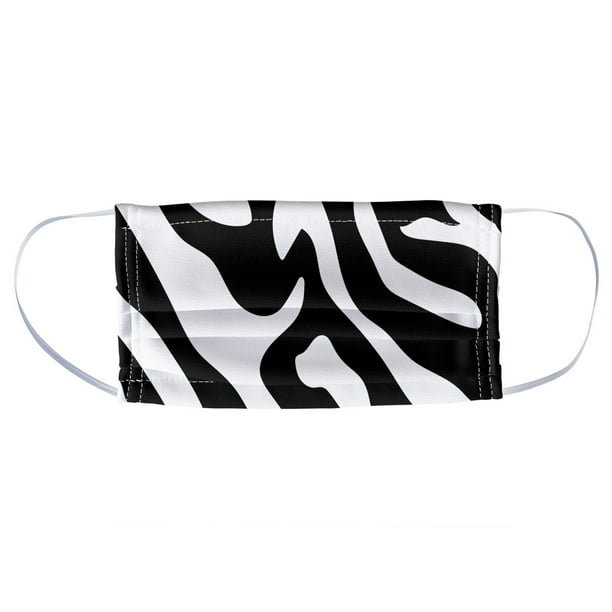 Zebra Print Black White 1-Ply Reusable Unisex Walmart.com