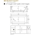 thumbnail image 5 of Vanity Art 47" x 29" Acrylic Freestanding Bathtub, 5 of 5