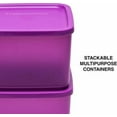 thumbnail image 2 of Tupperware Cubix Plastic Fridge Container 1000 ml Pack of 2 (Purple), 2 of 3