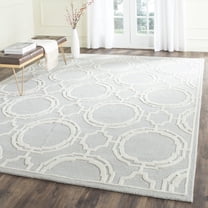 SAFAVIEH Cambridge Jessika Geometric Wool Area Rug, Gray/Ivory, 8' x 10'