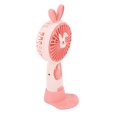 thumbnail image 2 of Ventilador portátil de mano mini ventilador de animales de dibujos animados luz nocturna recargable 400 mAh lindo pequeño ventilador con batería incorporada rosa, 2 of 5