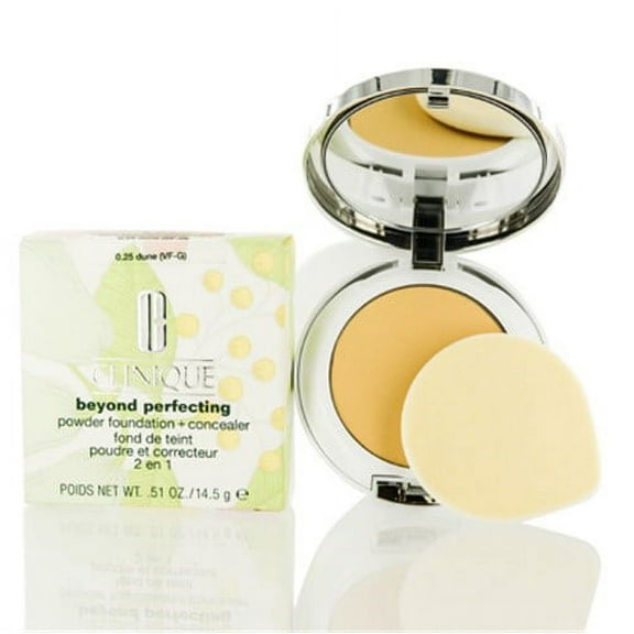 CLINIQUE BEYOND PERFECTING FOUNDATION 0.51 OZ DUNE CLINIQUE/BEYOND PERFECTING DUNE FOUNDATION COMPACT POWDER 0.51 OZ (15 ML)