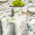 thumbnail image 4 of Spring Tablecloth 60×60 Inch Round, Wildflowers Floral Herbs Elegant Washable Table Cover for Party Picnic Dinner Decor, 4 of 6