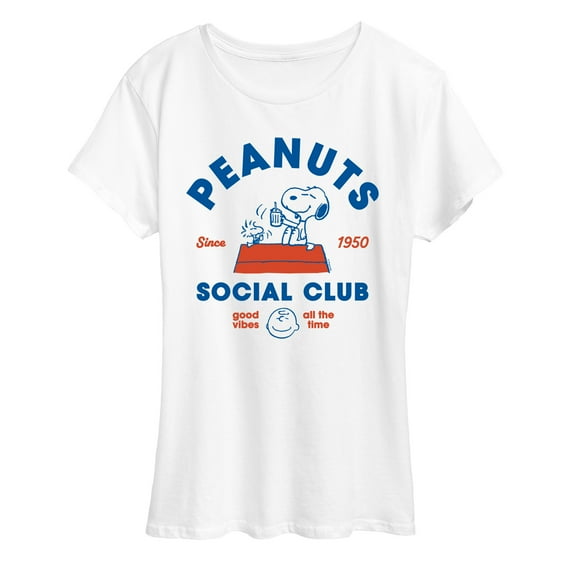 Peanuts - Social Club - Women's Short Sleeve Graphic T-Shirt