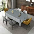 thumbnail image 2 of Rectangle Table Cloth for Dinning Tables, Kitchen,, 100% Cotton Table Top Covers, 600 TC Dust Proof Linen Covers for Tables, Soft and Luxury, Pack of 15 Piece - Light Grey Solid, 60 x 120 Inch., 2 of 5