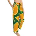 thumbnail image 3 of Kdxio Women's Comfy Stretch OrangePrint Drawstring Pajama Pants-X-Large, 3 of 9