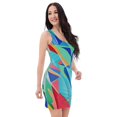 thumbnail image 4 of Women's Handmade All-Over Printed Bodycon Dress – Sleeveless, Multicolor Modern Art Design, Street Partywear, Sizes XS-XL, 4 of 4