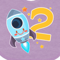 thumbnail image 4 of Inktastic Rocket Space Ship Happy Second Birthday Boys or Girls Baby Bib, 4 of 4