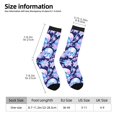 thumbnail image 2 of Cauagu crystal Skull flower leaf Print Crew Socks for Women and Men,Adult Athletic Running Socks 1-Pair Sports Socks Work Gear Socks with Moisture Wicking, 2 of 6