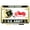 Gold - Style 1, variant on [Officially Licensed Product] - Motorcycle Domed Custom-Made Personalized Metal License Plate Frame with U.S. Army Proud Parent Design - Black