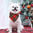 thumbnail image 4 of Christmas dog bandana, Christmas life towel for pets, triangle, 4 of 5