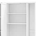 thumbnail image 6 of Craftian Broom Closet Storage Cabinet with Adjustable Shelves, Wood Garage Cabinet, White, 6 of 8