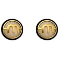 thumbnail image 1 of Pendientes con letras geométricas de aguja de plata 925, pendientes de ópalo con temperamento, adorno para la oreja de diseño simple con personalidad, 1 of 5