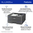 Brother HLL2420DW Wireless Compact Monochrome Laser Printer with
