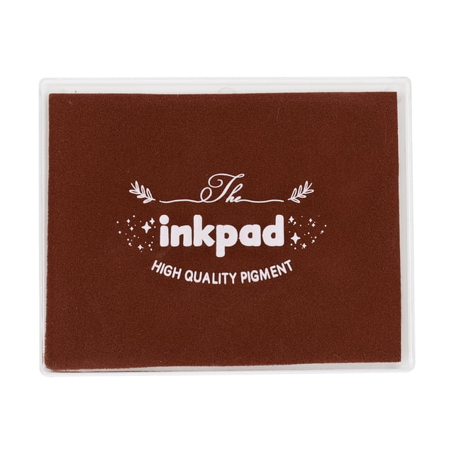 Uxcell 5x4" Craft Ink Pad, Washable Stamp Ink Pad DIY Ink Pad for Rubber Stamp Card Making Stamping Scrapbook Fingerprint Footprint Handprint, Brown