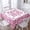 Pink, variant on Blue Chinoiserie Mahjong Tablecloth, 55 x 55 Inch