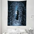 thumbnail image 1 of Gothic Tapestry, Dark Cave with the Full Moon at Night Scary Horror Medieval Gothic Artwork Print, Wall Hanging for Bedroom Living Room Dorm Decor, 60W X 80L Inches, Blue Grey, by Ambesonne, 1 of 2