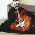 thumbnail image 4 of Guitar Blanket Soft Warm Cozy Print Throw Blanket Kid Baby for Sofa Chair Bed Office Travelling Camping 50"x40", 4 of 7