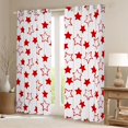 thumbnail image 2 of Manfei Lovely Stars Blackout Curtains Set of 2 (38x54 Each),Galaxy Theme Living Room Curtains,Red White, 2 of 6