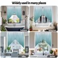 thumbnail image 4 of Swag Curtains Valances for Windows, Turquoise Green Cyan Gradient Short Kitchen Window Curtains Over Sink, Abstract Watercolor Cafe Curtains Panel Set Of 2,Rod Pocket, 45 Inches Length, 4 of 8