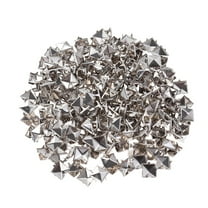 200pcs Silver Square Metal Sewing Rivet Spikes Studs for DIY Punk Shoes Belt Clothing Decor