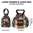 thumbnail image 5 of Pioneer Flower Floral Print Pattern Drawstring Lunch Bag Women - Drawstring Lunch Bag Insulated for Work Office - Stain-Resistant Large Lunchbags for Women with Multi-Pockets, 5 of 6