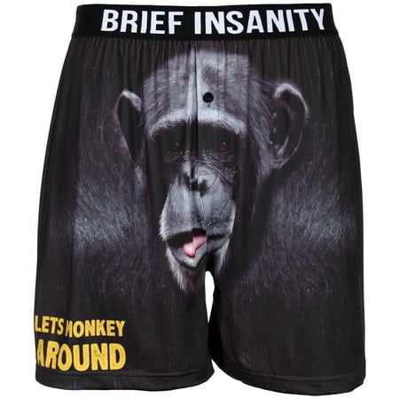Men's Boxer Shorts Underwear by Brief Insanity Monkey - Let's Monkey
