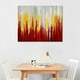 thumbnail image 2 of Acheng Modern Abstract Canvas Wall Art Dark Red Grey and Gold Painting Prints with Gold Foil Accents Artwork for Living Room Bedroom Stretched and Framed Wall Decor Ready to Hang 20x16in, 2 of 6
