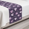 thumbnail image 2 of Floral Bed Runner, Ornamental Tulips Inspired Violet Motifs, Decorative Accent Bedding Scarf for Hotels Homes and Guestrooms, Twin, Purple Pale Mauve, by Ambesonne, 2 of 2