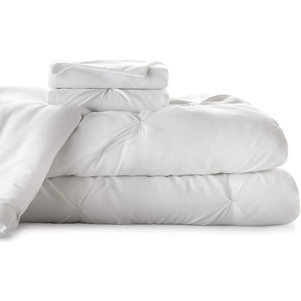 Edredón Hipoalergénico LINENSPA, Plumón Alternativo blanco Queen Size Linenspa Pliegue de pellizco