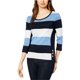 thumbnail image 1 of Blusa de rayas de Rugby Tommy Hilfiger para mujer, azul, extragrande, Pull-over, 1 of 1