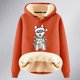 thumbnail image 4 of WILLBEST Sudadera de Mujer Womens Casual Plus Velvet Christmas Series Printed Long Sleeve Hooded Sweatshirt X-Grande, 4 of 4