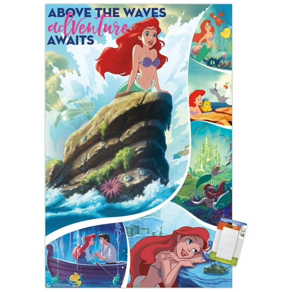 Disney The Little Mermaid - 30th Anniversary Wall Poster, 14.725" x 22.375"